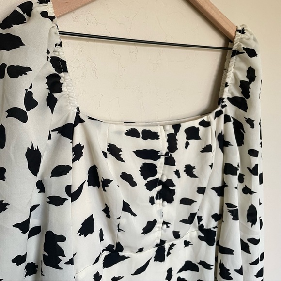 Misguided Milkmaid Long Sleeve Mini Dress Size 6 US - Picture 3 of 6